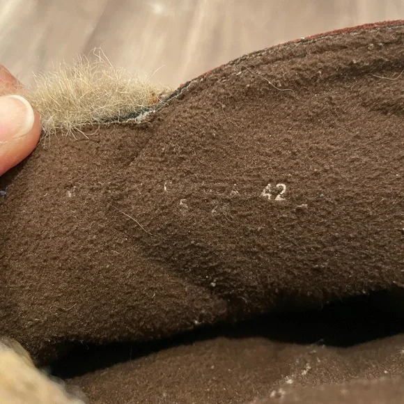 Dansko Fyodora Tribal Western Brown Suede Mid Calf Faux Fur Boots - Picture 9 of 12